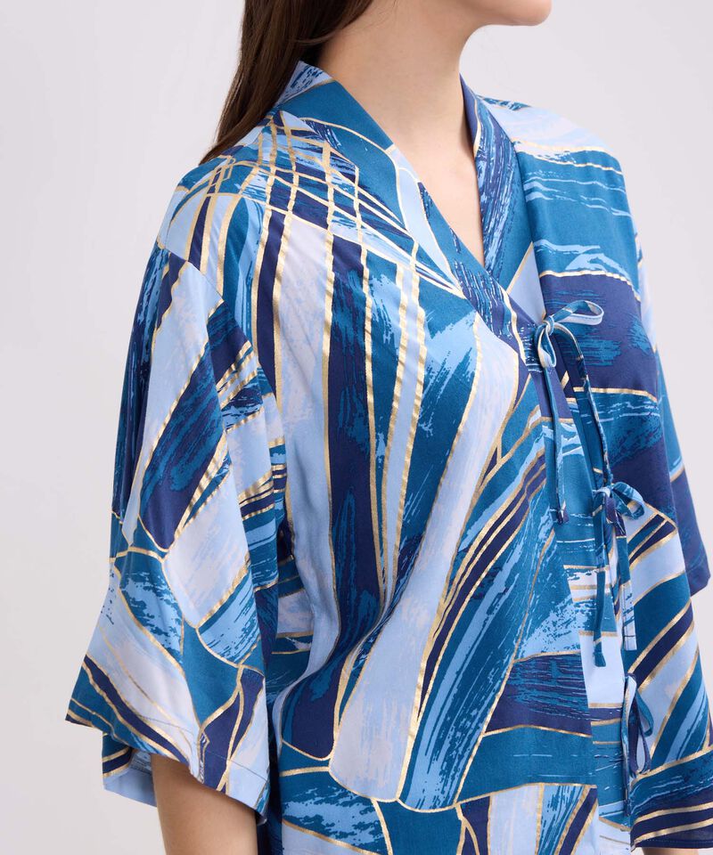 Blusa Estampada Para Cerrar En Delantero
