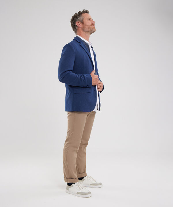Blazer Manga Larga En Punto Con Bolsillos En Frente image number null