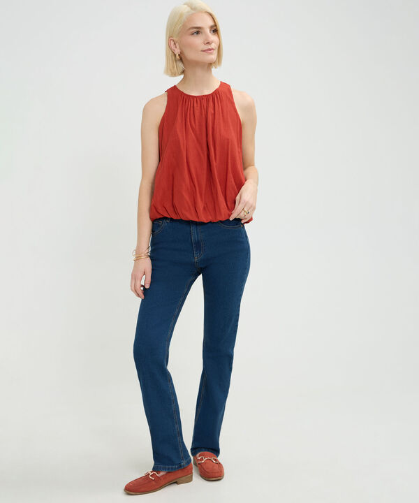Blusa Unicolor Silueta Globo image number null
