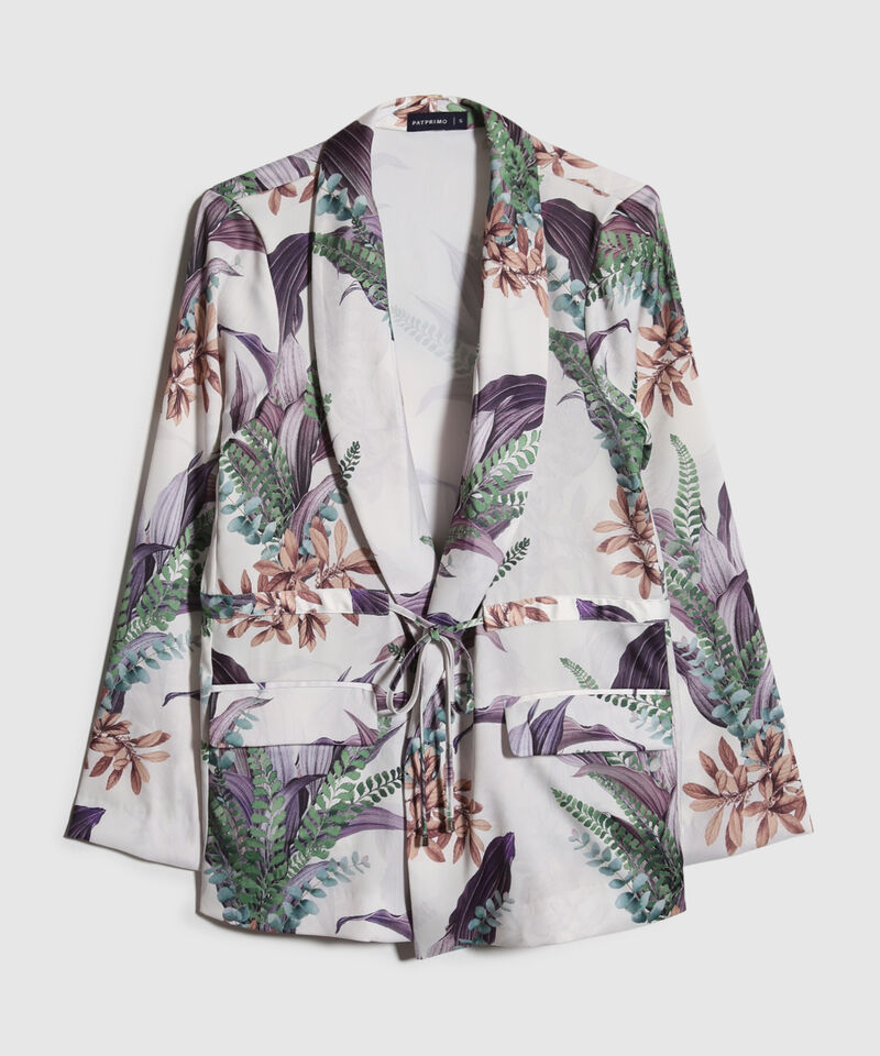Blazer Unicolor Con Cinturón