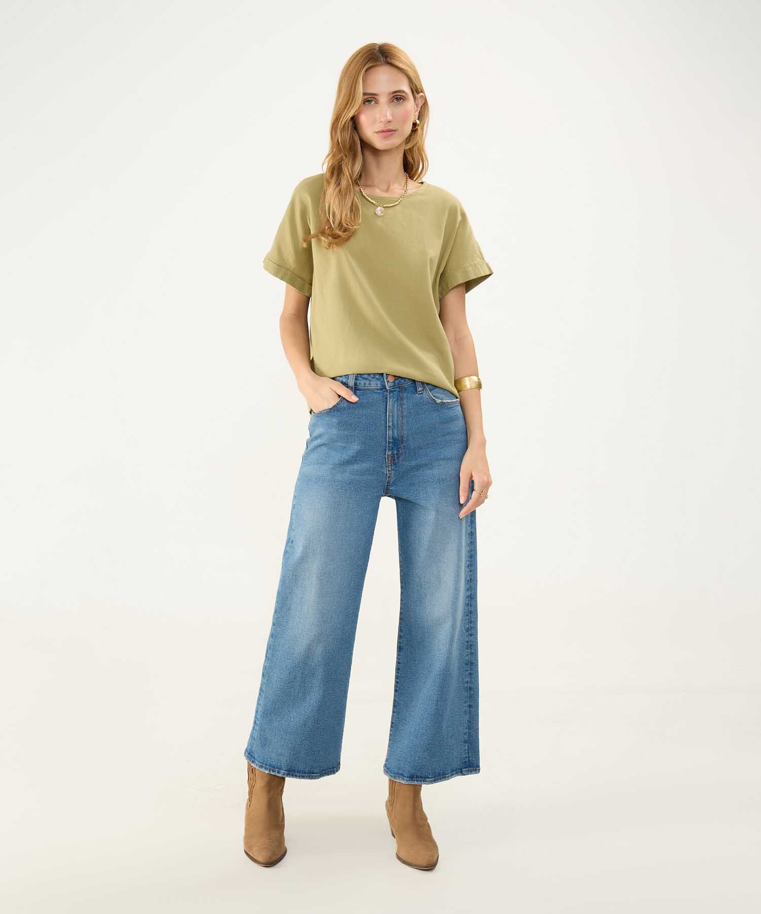 Blusa en Efecto Lino