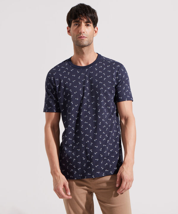 Camiseta Manga Corta Cuello Redondo Estampada image number null