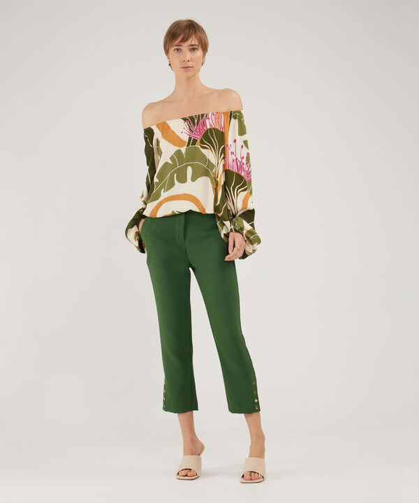 Blusa Estampada Con Puños Encauchados image number null