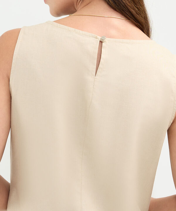 Vestido en Efecto Lino