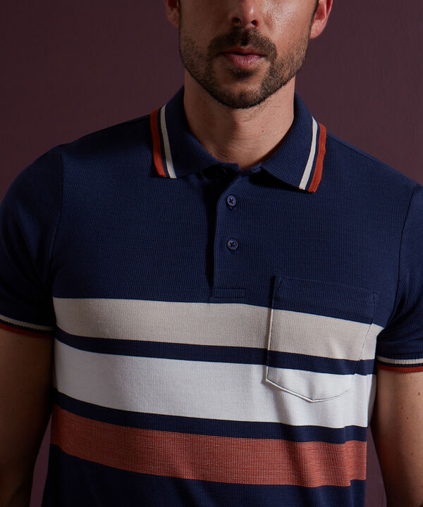 Polo Preteñida Cuello Tejido image number null