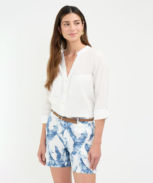 Blusa en Efecto Lino image number null