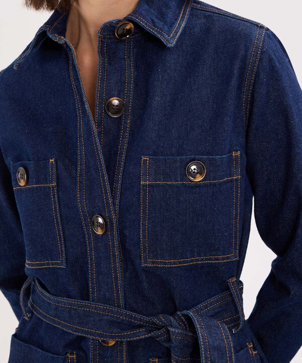 Chaqueta Larga en Denim image number null