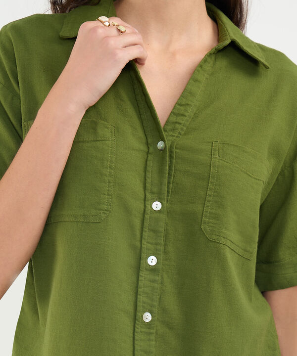 Camisa Resort en Efecto Lino image number null