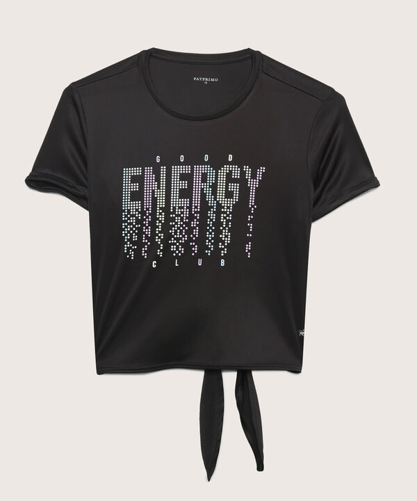 Camiseta Crop Top Manga Corta image number null