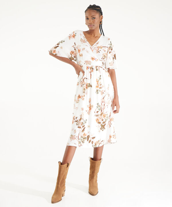 Vestido Estampado Cuello Cruzado Estampado, Fit Missy image number null