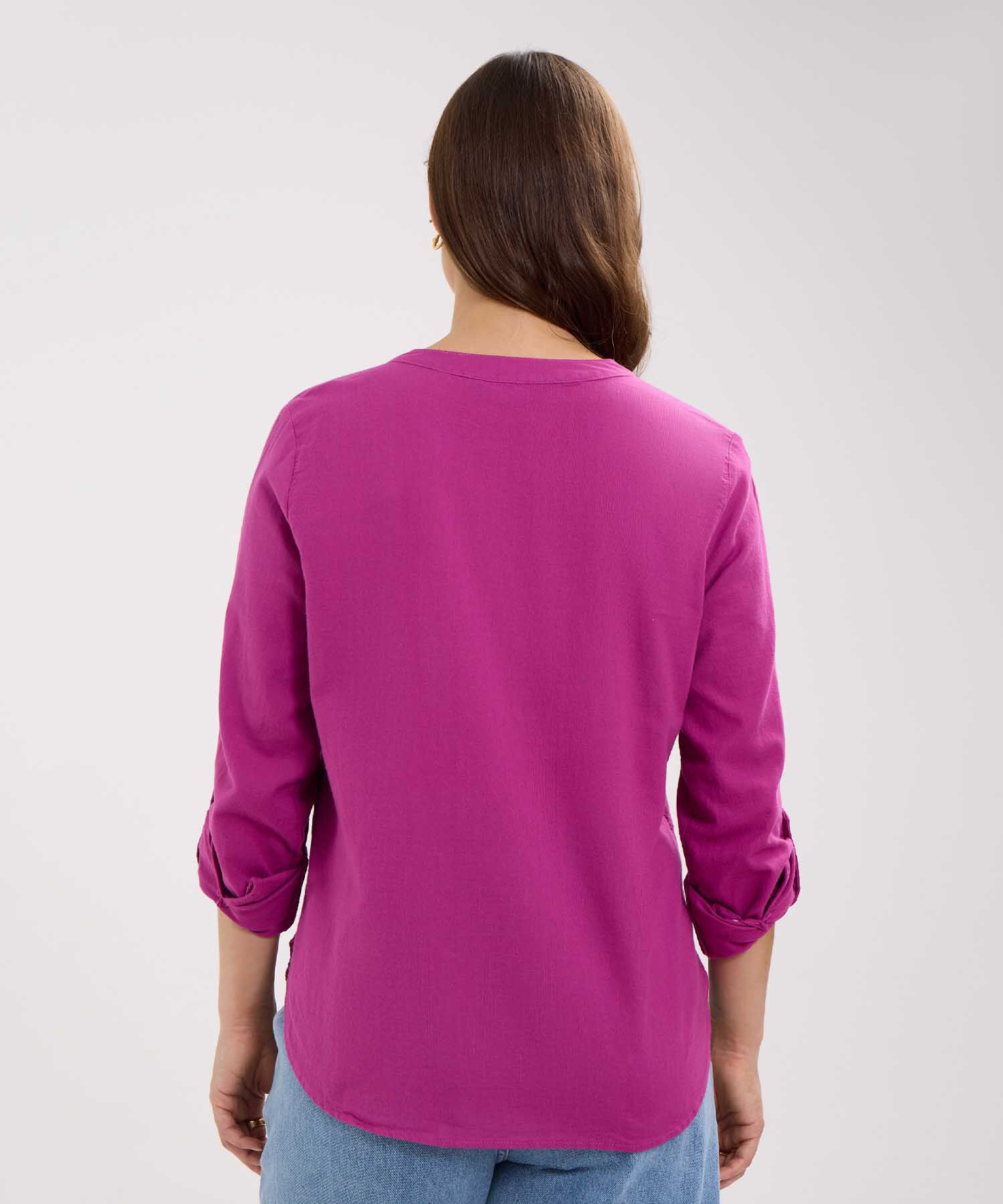 Blusa en Efecto Lino