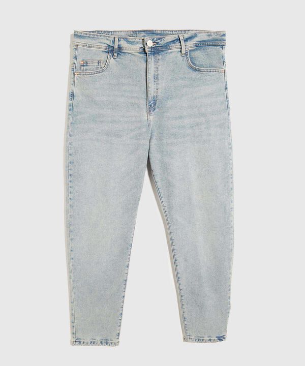 Jeans Mom Con Desgastes image number null